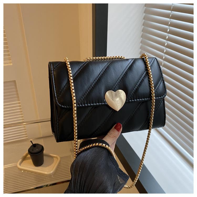 Fashion texture solid color 2025 winter trend casual fashion embroidery thread shoulder crossbody small square bag
