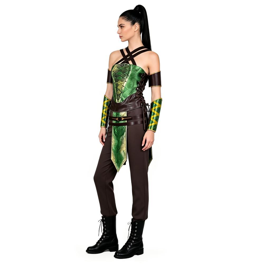 Mortal Kombat Jade cos suit game with the same green suit Halloween Comic-Con cosplay set