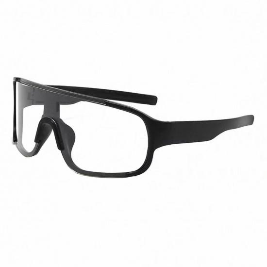 

Trendy Mountaineering Sunglasses Outdoor Bicycle Windproof Large Frame Sports Glasses UV Protection Cycling One-piece Glasses C6Sand Black and White Fi