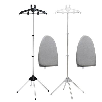 360 Degrees Rotational Ironing Board Adjustable Rods Garment Steamer Rack