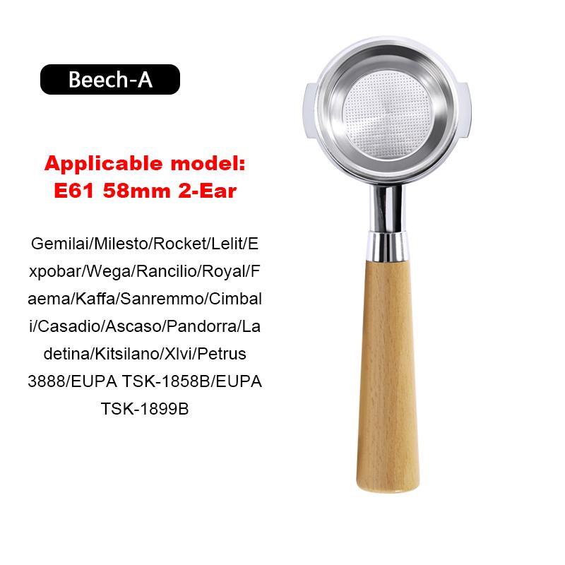 

58 мм Двухушковый Кофейный Бездонный Портафильтр Голый Для E61 EXPOBAR С Корзиной-Фильтром Аксессуары для Эспрессо-машины Инструменты Бариста