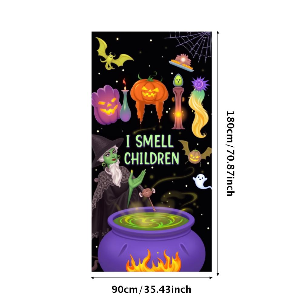 Halloween Banner Kessel Kürbis Banner Halloween Party Banner Farbenfrohes Design für Halloween Party Themenparty