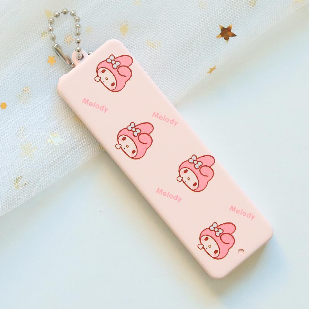 Cute Cartoon Foldable Mirror Comb - Portable Mini for Kids & Students