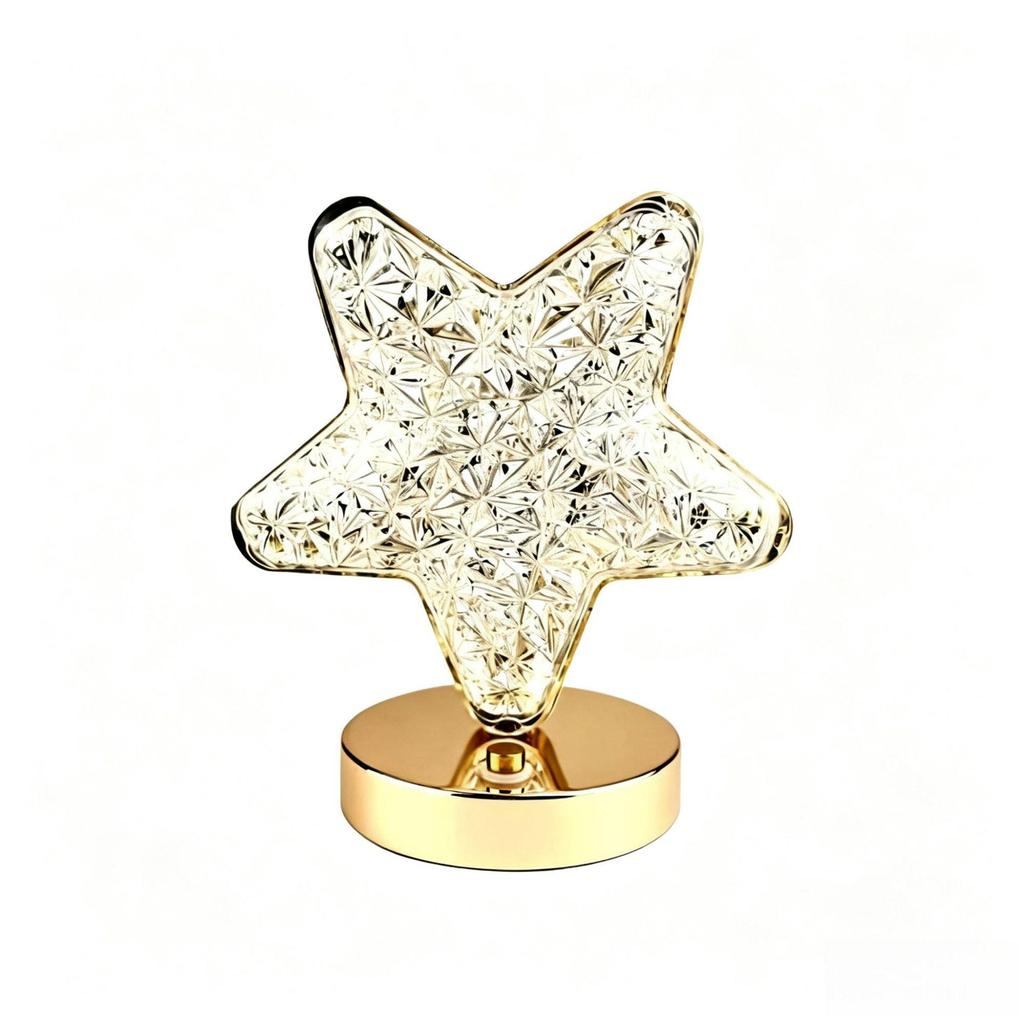 Star & Moon Desk Lamp: Rechargeable Night Light, Bedroom & Dining Decor