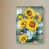 No Frame Canvas Painting Sunflowers Canvas Wall Art Prints Yellow Flowers Canvas Wall Art Artwork Home Decor For Bedroom L