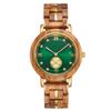 GRISON Quartz Olive Stainless Steel Hybrid 3 ATM Water Natural Business Women's Watch, Wood, Analog, Resistant, 34mm, Wood, Gift, GRL-002
