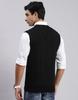 Monte Carlo Mens Black Solid V Neck Sweater