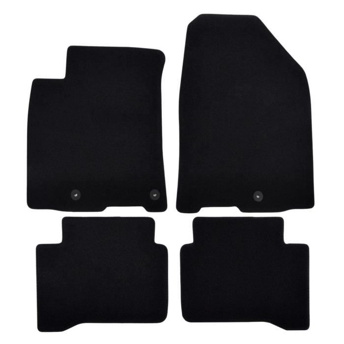 Tapis de sol - Hyundai - Ioniq - Noir - Velours - Antidérapant