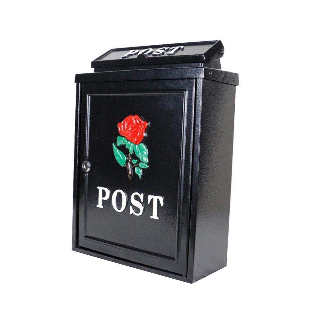 Drop Box Newspaper Holder Post Wall Hanging Mail for Outside House Garden