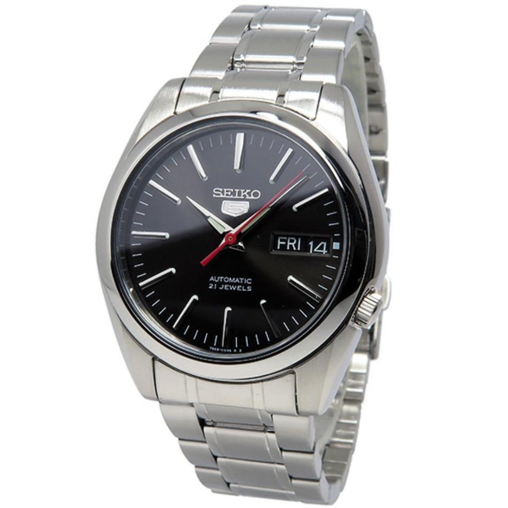 

(Сейко) SEIKO Five Automatic мужские черные часы SNKL45K1