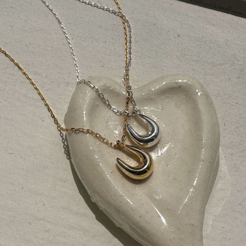 Youngglow Silber 925 Haken Anhänger Halskette (2 Farben)