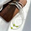 Elegant Glossy Faux Pearl Jade Collarbone Necklace