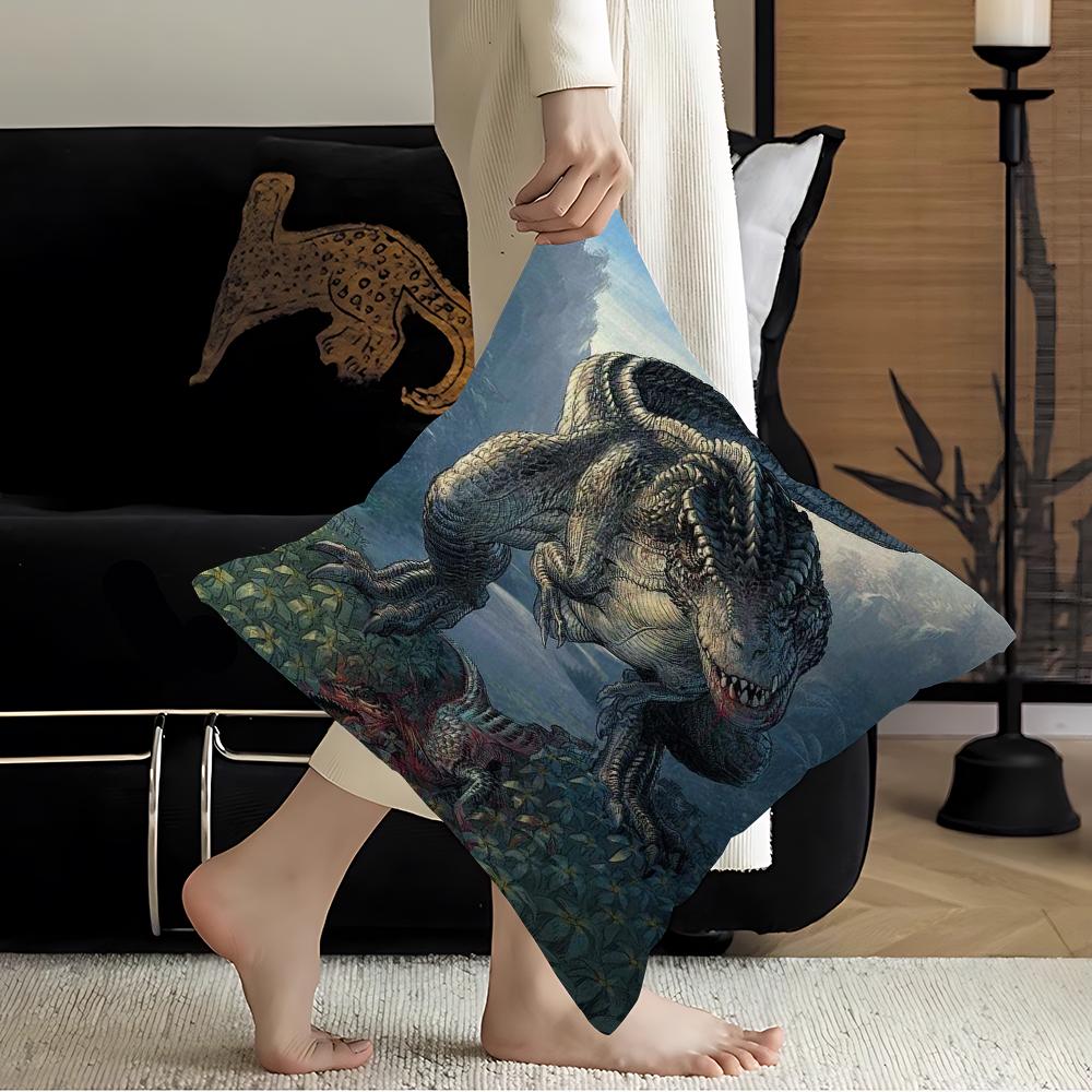Наволочка с изображением юрских динозавров, 45*45 см, декоративная наволочка для подушки, домашняя наволочка для диванной подушки. 16x16Inch