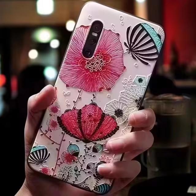 For Vivo Y33 / Y35 / Y36 Case 3D Flower Relief Silicone Emboss Back Covers for Vivo Y36 4G Case VivoY36 Printed Soft Cartoon