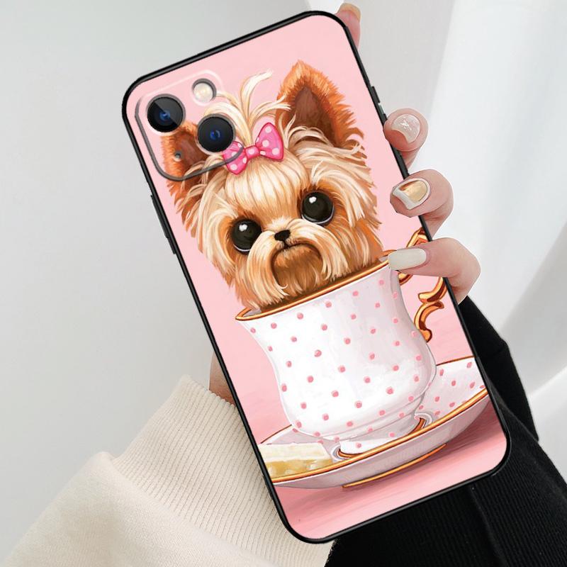 Cute Yorkshire Terrier Phone Case For iPhone 17 Pro Max 15 14 13 11 12 16 Pro Max mini 15 16 Plus 16e 17 Air Cover