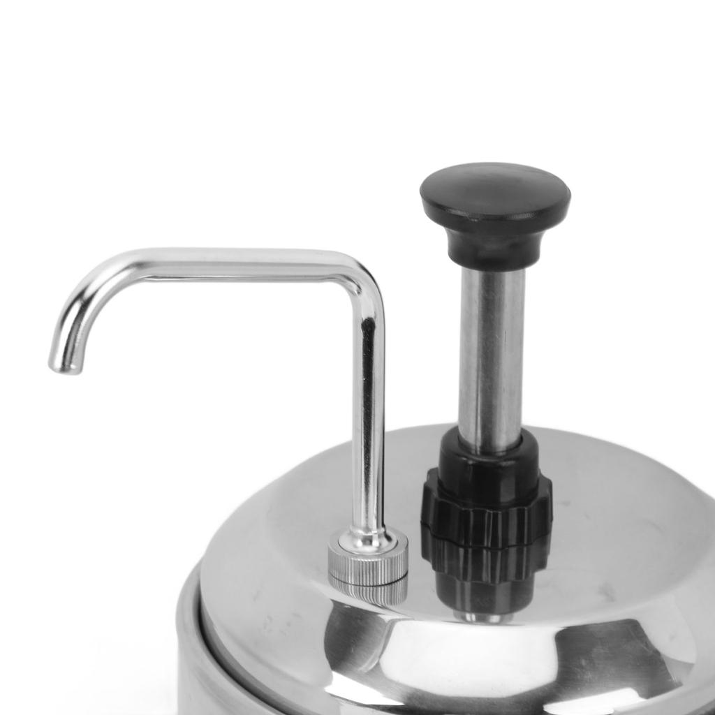 Hot Nacho Cheese Warmer with Pump Stainless Steel Temperature Adjustment 360 Degree Rotation