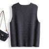Women's V-Neck Loose Fit Knit Vest