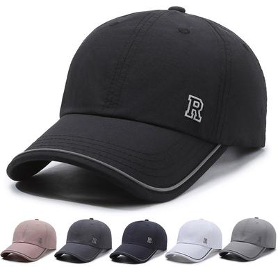 Sommer-Baseballkappe mit R-Buchstaben für den Außenbereich, Sonnenschutz, für Männer und Frauen, dünne Sommerkappe, atmungsaktiv, schnelltrocknend