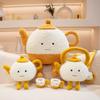 Creative Cute Teapot Plush Pillow Series: Kettle & Teacup Doll for Living Room Decor