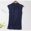 Ice Silk Sexy Camisole Tank Top Women's Spring-Summer Outerwear Cropped Turtleneck Knitted Base Layer Inner Wear Sleeveless Top