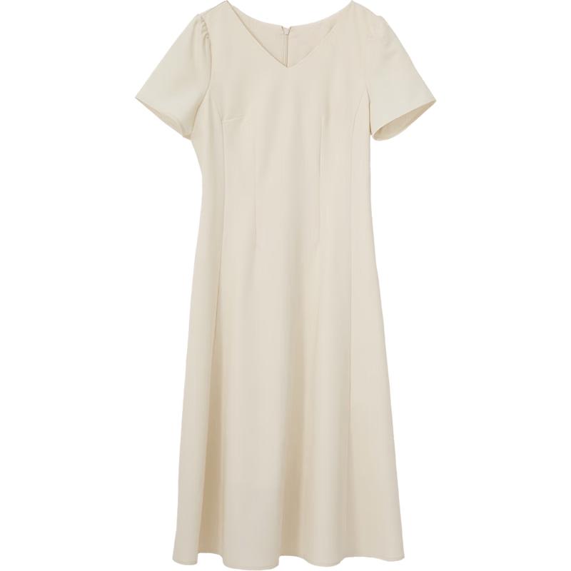 EICHITOO Women s V-Neck Slim-Fit Long Dress S грязно-белый