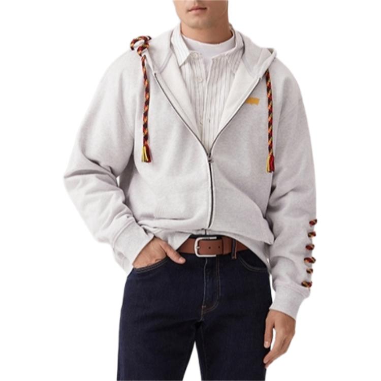 Levis New Year Limited Edition Collection Casual Loose Drawstring Hooded Jacket Men Jackets Gray 003ZM-0001