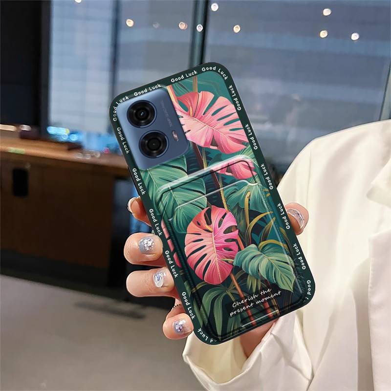 Cartoon Durable Phone Case For MOTO G24 Power Back Cover Card Bag Full Wrap TPU Soft Case Shockproof Anti-dust Silicone