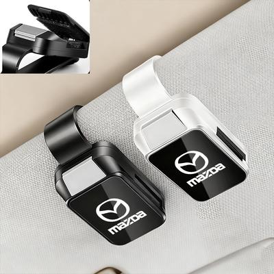 Porte-lunettes de soleil pour pare-soleil de voiture Clip de rangement multifonction pour pare-soleil de véhicule pour Mazda M3 M6 MP Skyactiv Axela Atenza Biante BT-50 CX-30