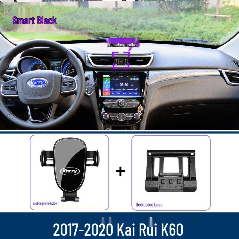 Entwickelt für Chery K60 Modelle von 2017-2020, verfügt dieser Auto-Handyhalter und Lüftungsschlitz-Navigationshalter über eine modifizierte Basis.