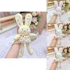 Jinnew Floral Dress Plush Bunny Keychain With Cute Design For Gift And Accessories