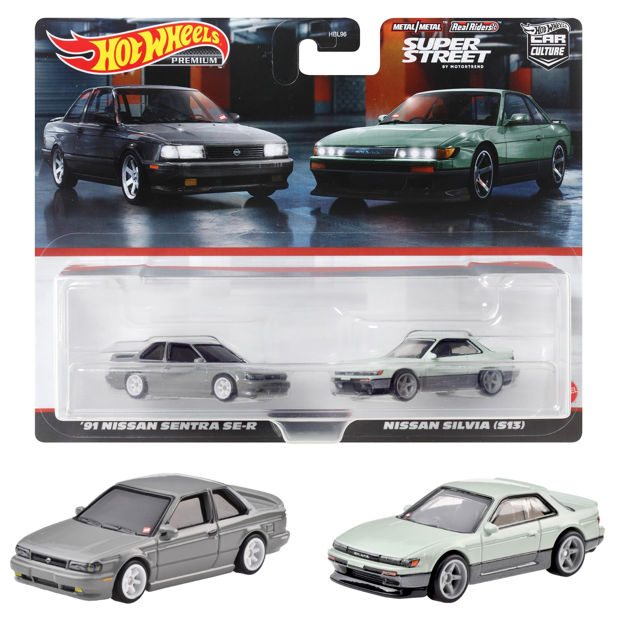 

Hot Wheels Premium Nissan Sentra Nissan Silvia HYF04 Набор из 2 шт. 91 SE-R / (С13) [Металлическая машинка] [Возраст 3+]