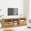 vidaXL Meuble TV chêne artisanal 150x33,5x45 cm bois d'ingénierie, banc TV, meuble hifi, centre de divertissement, buffet 856853