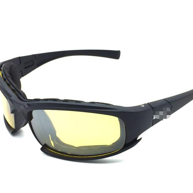 Polarized Tactical Sunglasses Set with Night Vision Goggles (7-Piece) for Shooting and CS Field Use