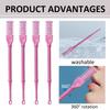 Nasal Hair Cutter,360 Degree Rotating Nose Hair Trimmer,Portable Manual Nose Hair Trimmer Ear Pickers for Women Man