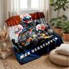 Max Verstappen Flanell Fleece Decke Gemütlich Warm Überwurfdecke für Sofa Bett Reise Ganzjahresgebrauch