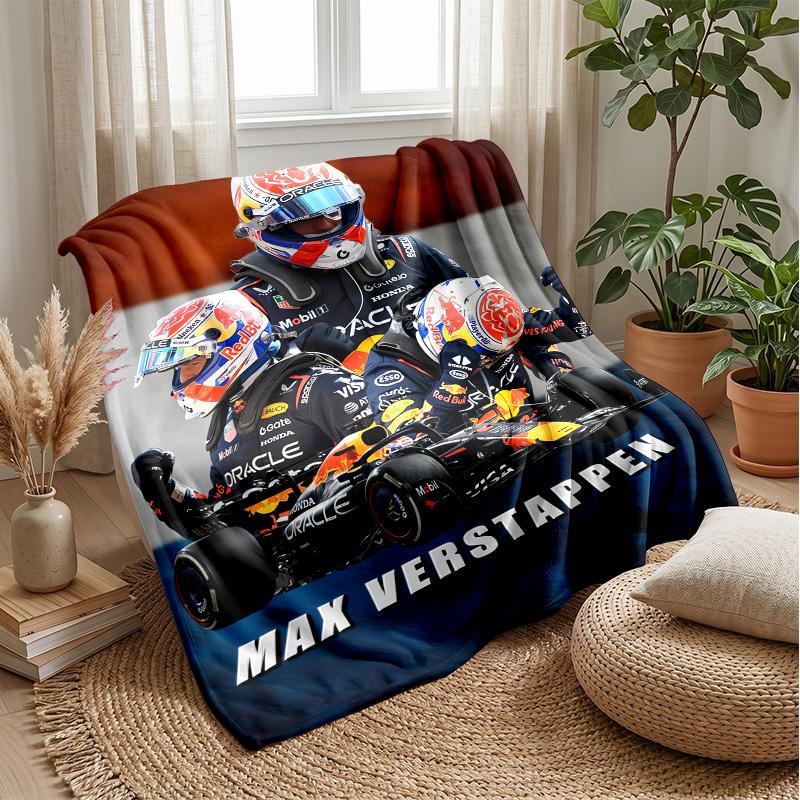Max Verstappen Flanell Fleece Decke Gemütlich Warm Überwurfdecke für Sofa Bett Reise Ganzjahresgebrauch