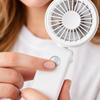 Portable Handheld Rechargeable Fan with 3 Adjustable Speed Settings and 1 to 3 Hours Battery Life Compact Design for Personal Use