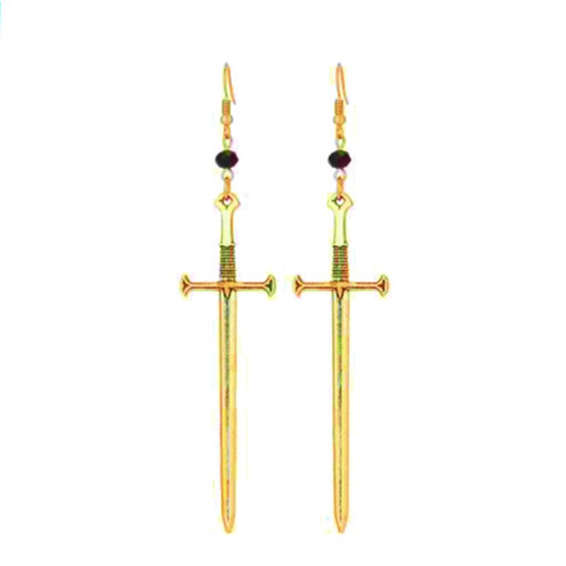 

Fashion Silver Sword Drop Earrings, Classic Novelty Charm Jewelry Gift