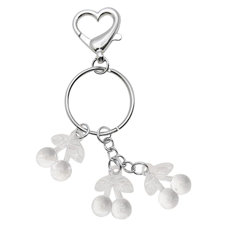 Strawberry Pendant Keychain Delicate Fruit Pendant Keyring Mobile Phone Pendant Strap Lanyard DIY Backpack