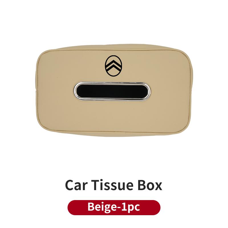 

Car Tissue Box Seatback Tissue Bag Easy Installation For Citroen C4 C3 C2 C-Elysee Berlingo Picasso Jumpy Cactus Aircross Saxo бежевый