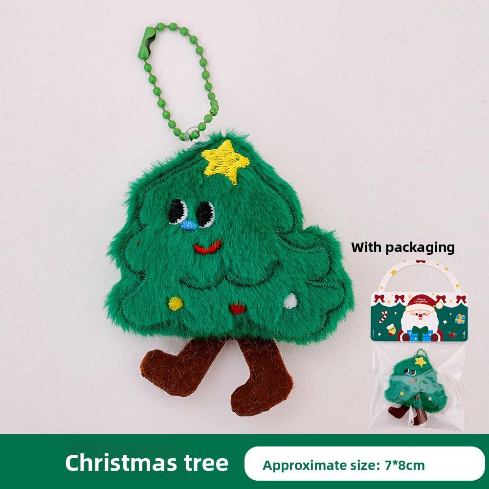 Chaveiros de Pelúcia de Natal, Sacolas Fofas de Papai Noel, Pingentes Decorativos, Bonecas Natalinas Femininas e Pequenos Presentes