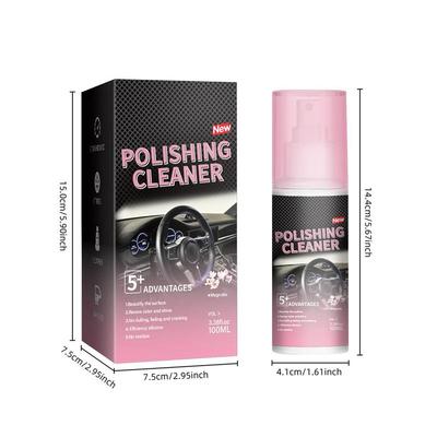 Agente de Polimento Interior Automotivo 100ml Detalhador e Limpador para Carro Renovação Descontaminação Manutenção Remove Manchas Agente