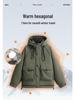 Men's High-Quality Cold-Proof Down Workwear Jacket - Convertible American Outdoor Design