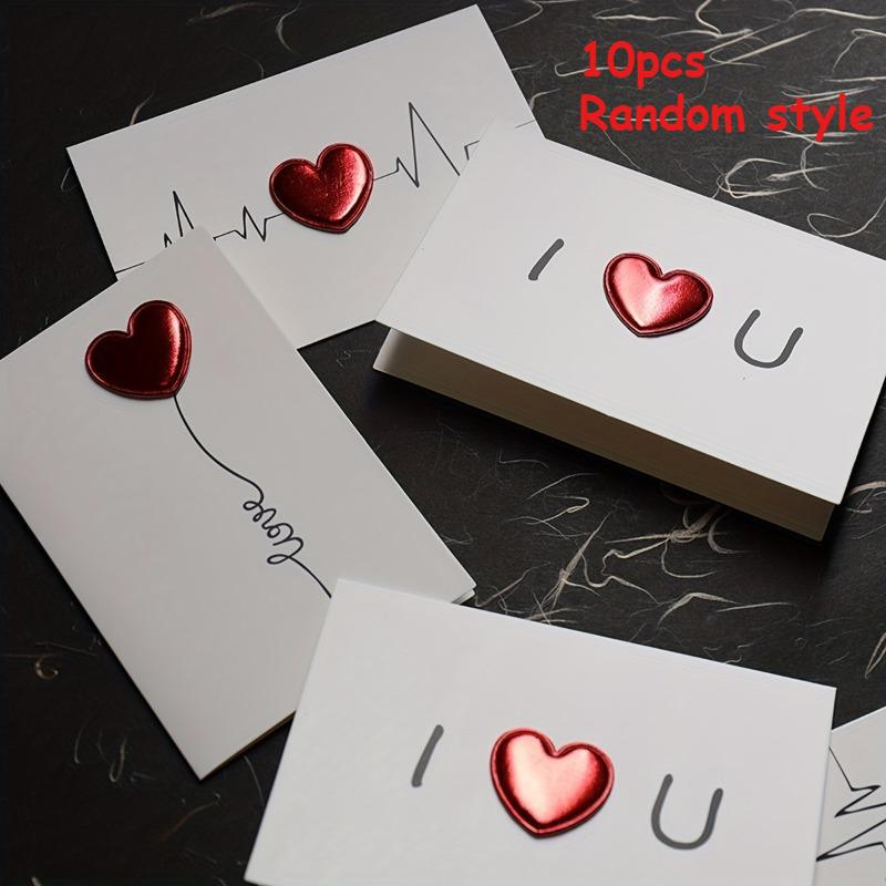 

10 3D Love Card Greetings Cards Festival Greeting Postcard Heart Greeting Cards for Father s Day Mothers Day Wedding Anniversary