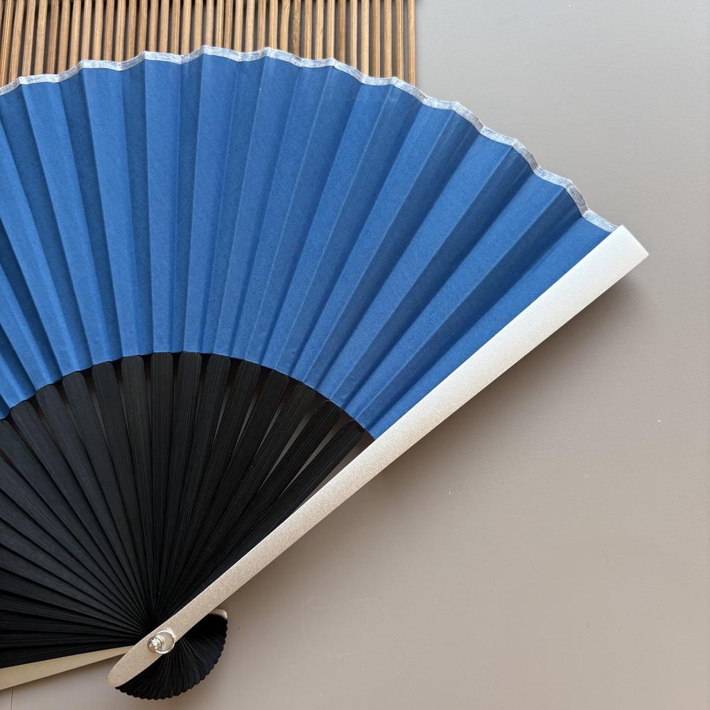 Aluminum Fan for Alloy Durable Metal Popular Cotton Fashionable Metal Fireworks Overseas Heatwave SMT097 Plain Blue [Ogimando] Men, Fan, Fan, Men's