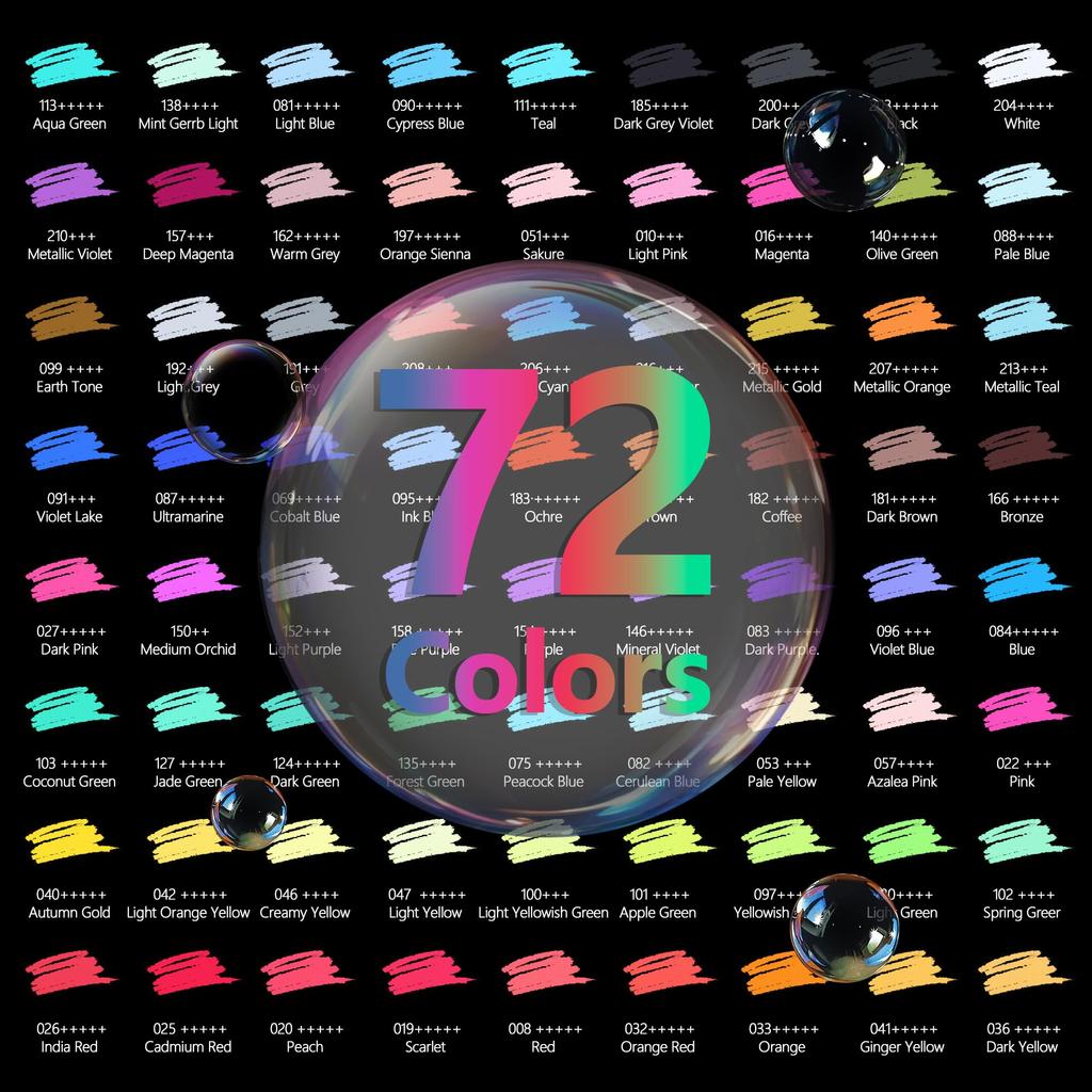 HIFORNY 78 Premium Black Edition Colored Pencil Set for Adults Includes 72 Colored Pencils and Extras Artist Soft Core Art Supplies for -