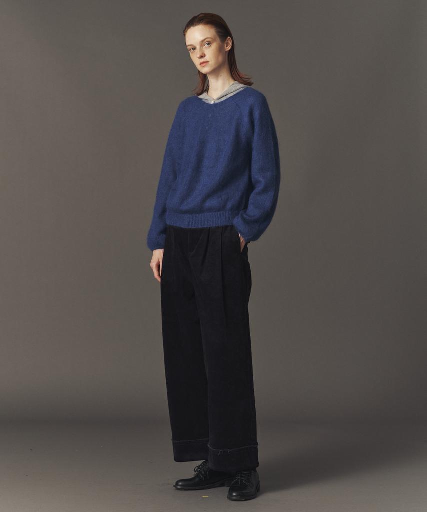 AHWE Corduroy Tucked Pants_D Navy