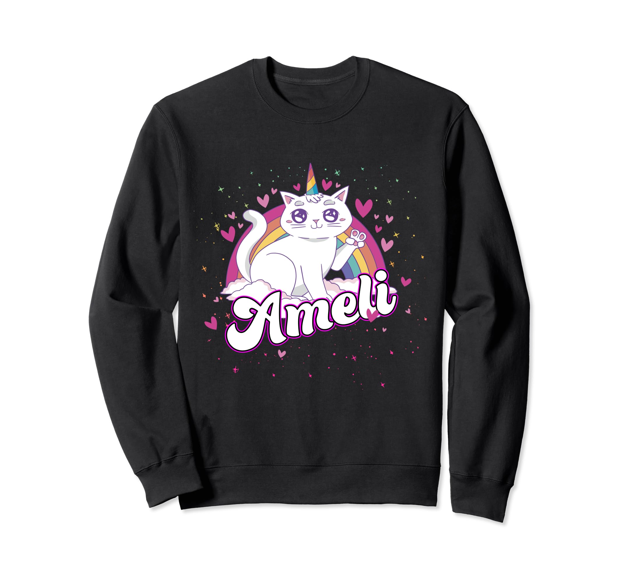 AMELI - Adorable girl name with beautiful Caticorn sweatshirt