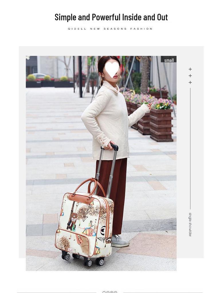 Borsa Trolley Grande Impermeabile da Donna con Ruote Universali