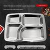 304 Stainless Steel Deep 4-Compartment Lunch Tray
